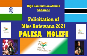 Felicitation of Miss Botswana 2021 Palesa Molefe